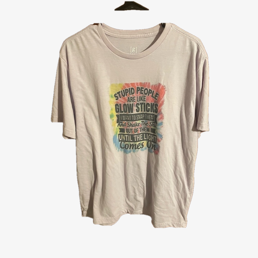 Glow Stick Saying Graphic Tee *make offers*
